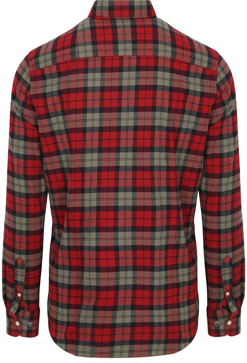 NZA Skjorta Marcel Flannel Check Cherry Red Product / Achterkant