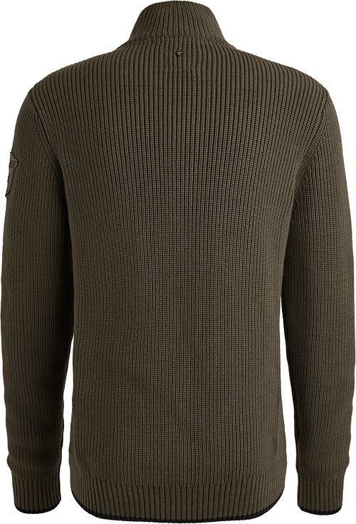 PME Legend Half Zip Structure Sweater Beluga Green Product / Achterkant