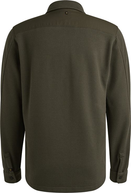 PME Legend Overshirt Jersey Waffle Beluga Grøn Product / Achterkant