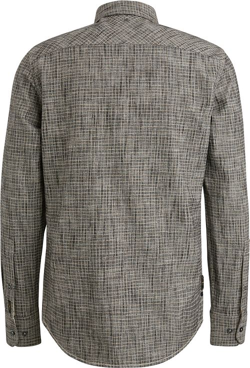 PME Legend Skjorte Print Slub Grå Product / Achterkant
