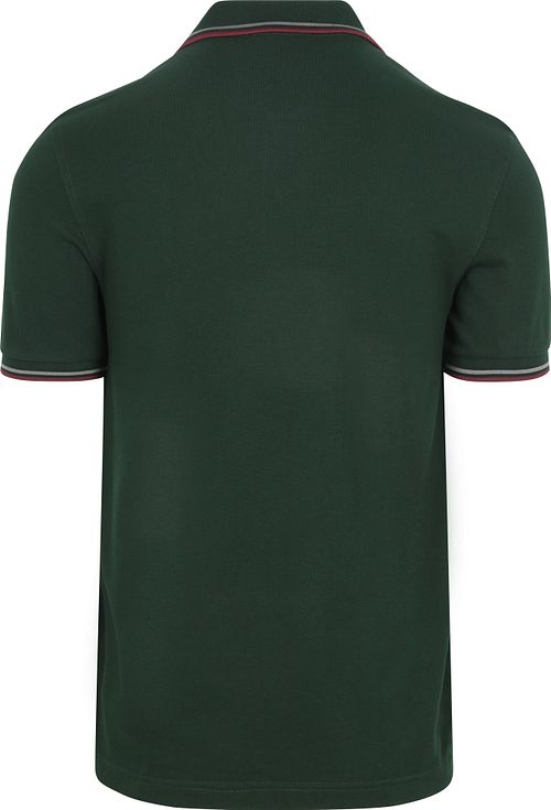 Polo Fred Perry Twin Tipped M3600 en verde oscuro 85A Product / Achterkant