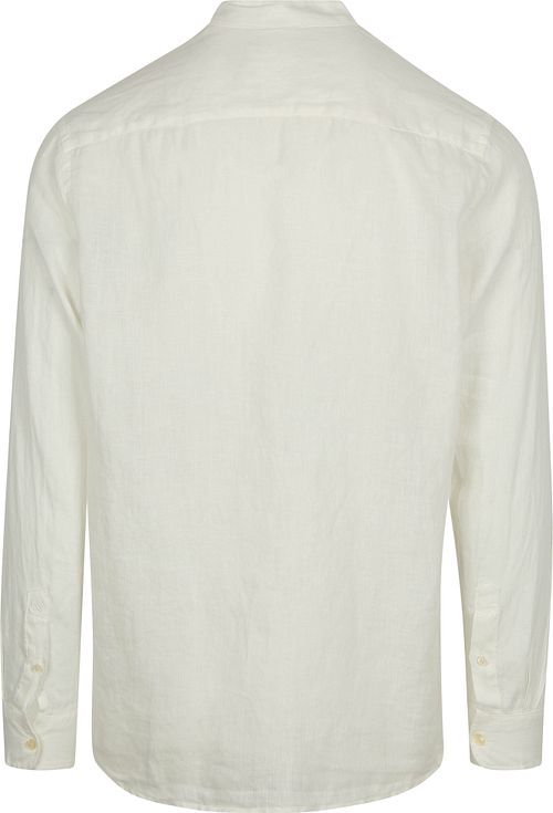 Scotch and Soda Linnen Mao Overhemd Wit Product / Achterkant