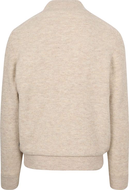 State Of Art Strickjacke Rib Structure Ecru Product / Achterkant