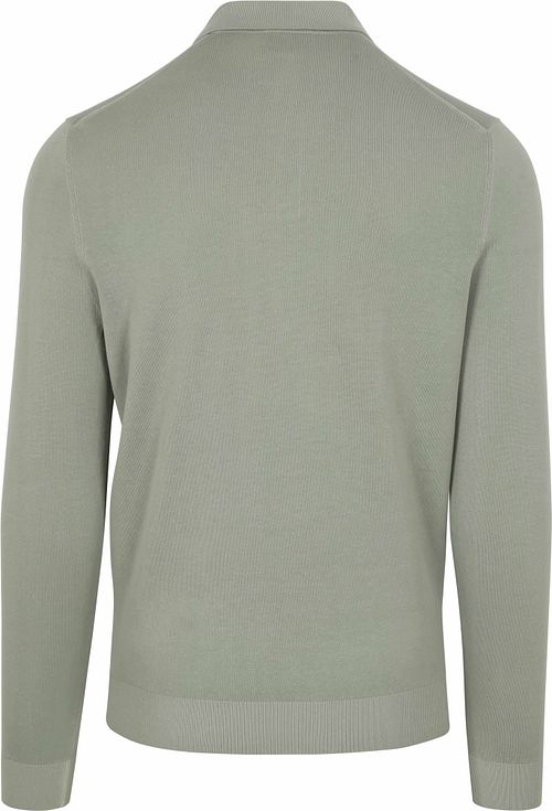 Suitable polo in cotone compatto verde chiaro Product / Achterkant
