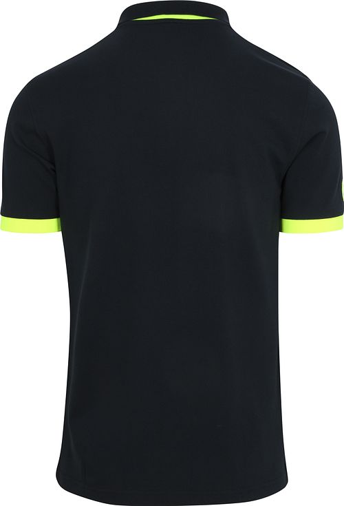 Sun68 Pikétröja Big Logo Fluo Marinblå Product / Achterkant