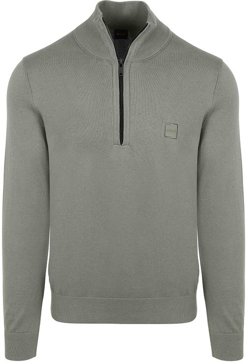 Sweter BOSS Kanobix Half Zip w kolorze zielonym Product