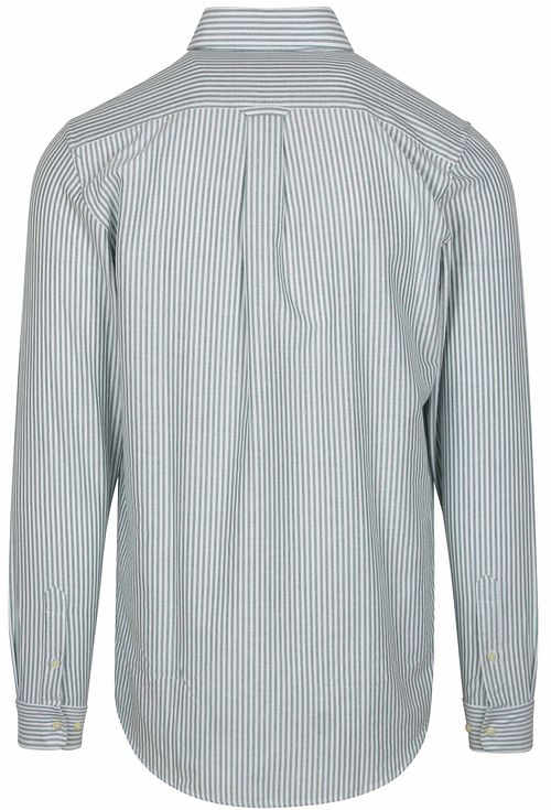 Steppin' Out Chemise Oxford Pocket Rayures Vert Clair Product / Achterkant