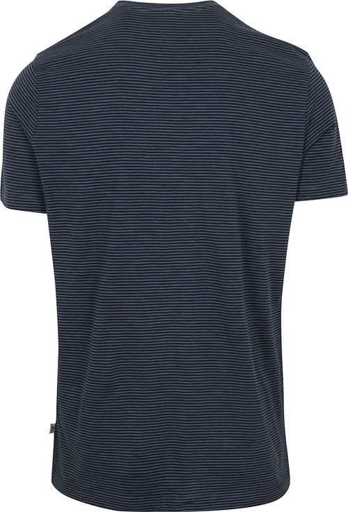 T-Shirt a rayas KnowledgeCotton Apparel Navy Product / Achterkant