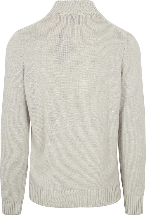 NZA Half Zip Sweater Wool Mix Adan Greige Product / Achterkant