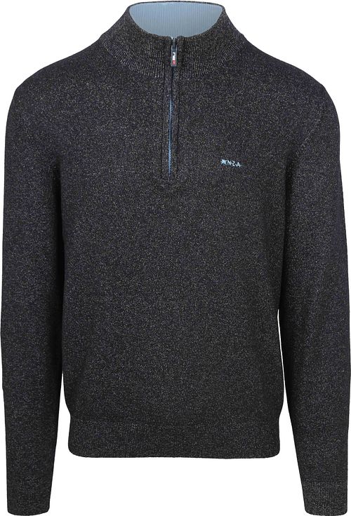 Jersey NZA Half Zip Christopher Melange Navy Product