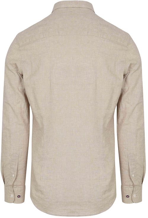 NZA Shirt Linen Blend Beige Product / Achterkant