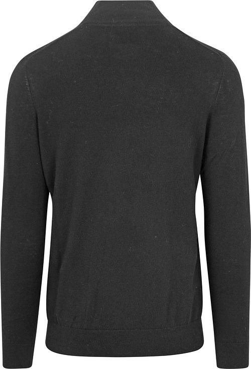 Pullover Lyle & Scott in merino con mezza zip blu navy Product / Achterkant
