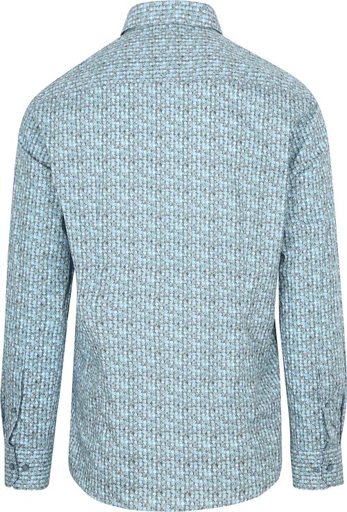 State Of Art Skjorte Poplin Dandelion Blå Product / Achterkant