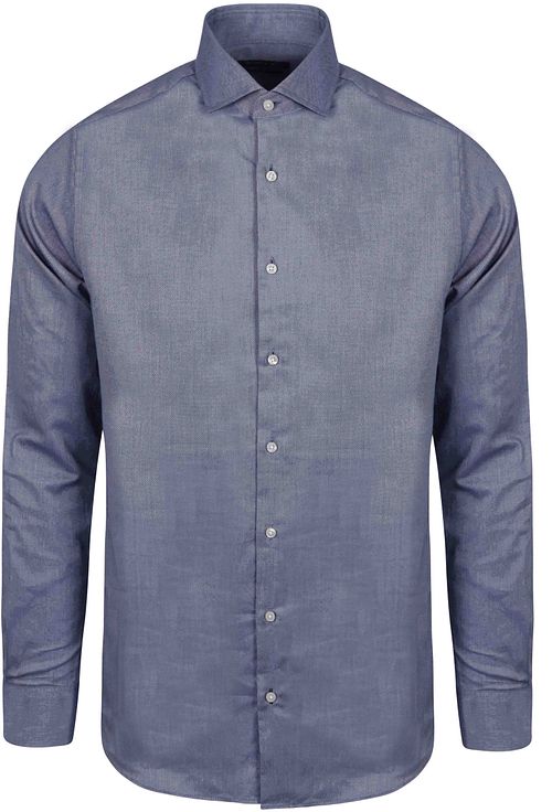 Steppin' Out Hemd Oxford Melange Blauw Product