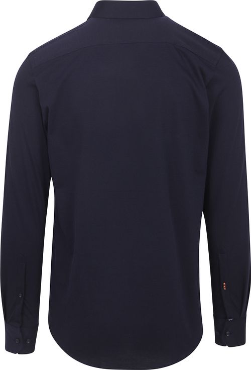 Suitable Piqué Strikket Skjorte i Marineblå Product / Achterkant