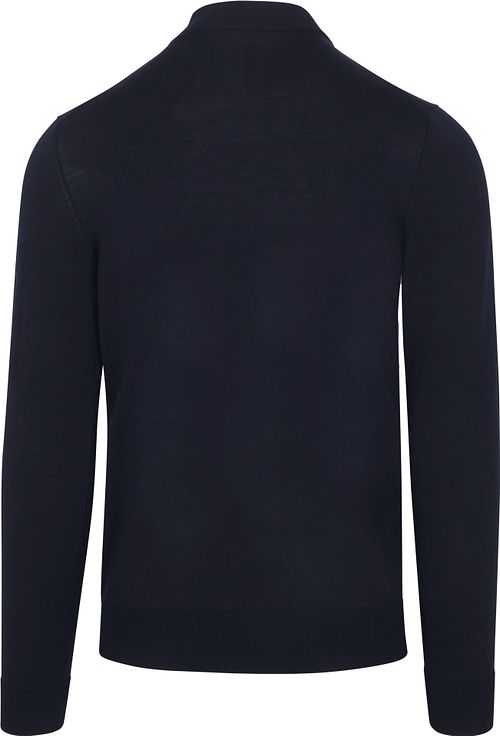 Suitable Trøje Cooldry Knit Turtleneck Marineblå Product / Achterkant