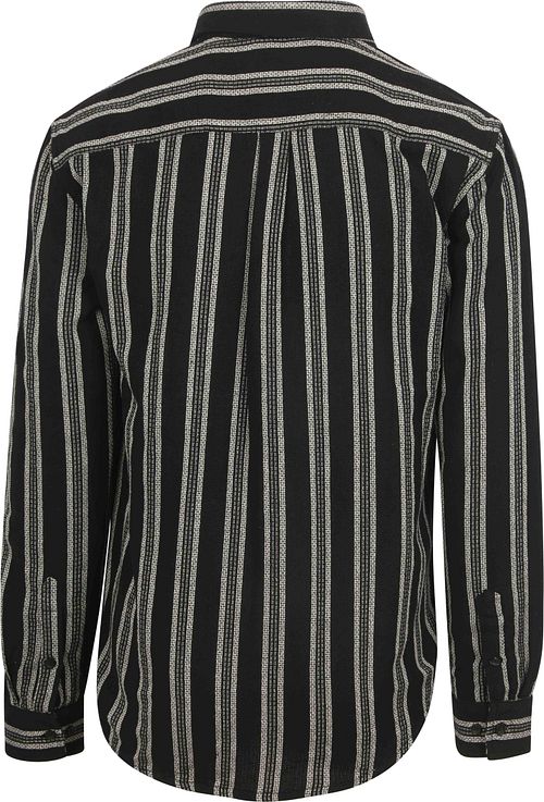 Anerkjendt Hemd Leif Struktur Streif Anthrazit Product / Achterkant