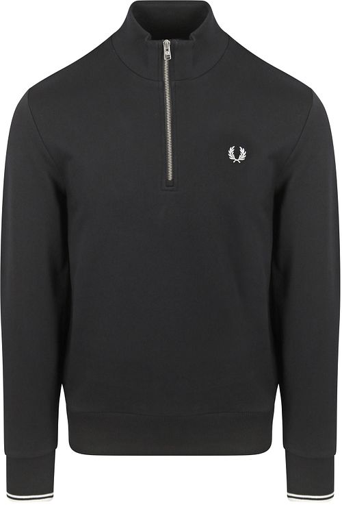 Fred Perry Half Zip Trui Zwart Product
