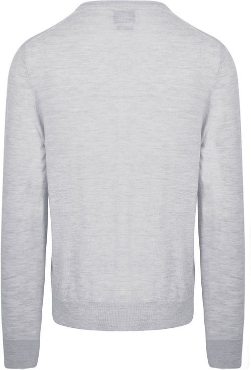 KING Essentials The John Pullover in lana merino grigio chiaro Product / Achterkant