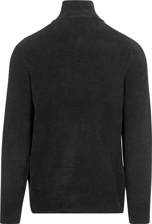 Marc O'Polo Halvzip Tröja i Corduroy Svart Product