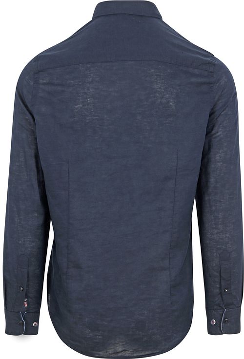 NZA Hemd Okarito Leinen Navy Product / Achterkant