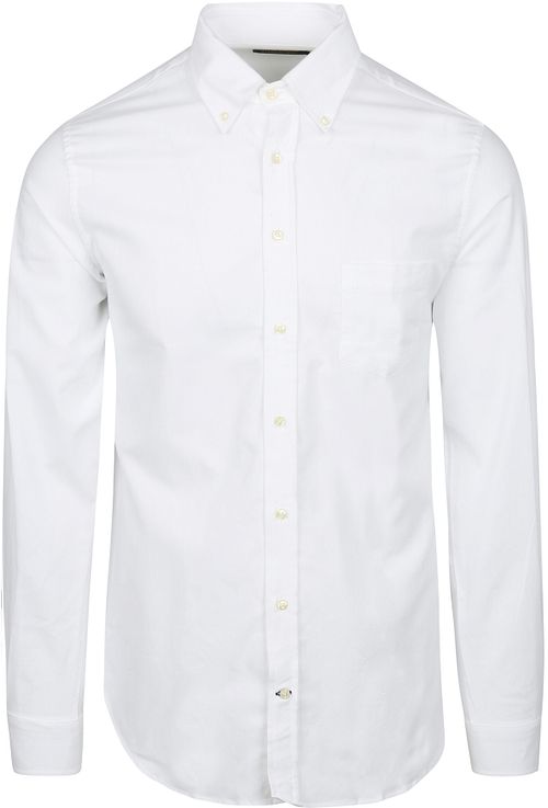Steppin' Out Camisa de twill con bolsillo en el pecho blanca Product