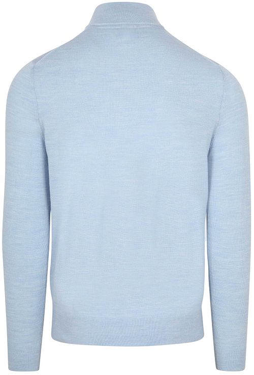 Suitable Merino Half Zip Pullover Hellblau