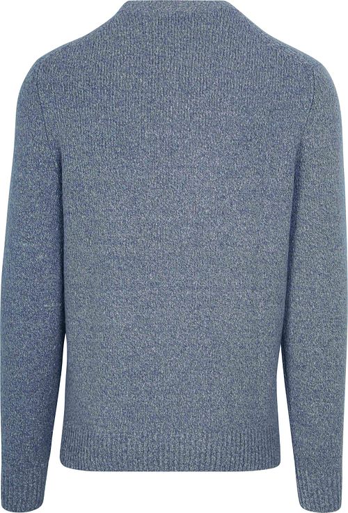 Suitable Pullover Boiled Wool Blauw Product / Achterkant