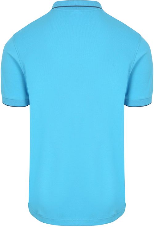 Sun68 Poloshirt Small Stripe Collar Lichtblauw Product / Achterkant