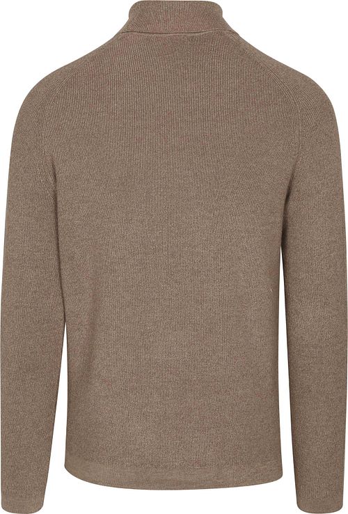 Blue Industry Højhalset Pullover i Beige Melange Product / Achterkant