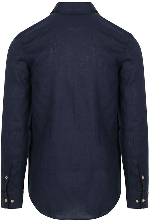 Suitable Hemd Leinen Navy Product / Achterkant