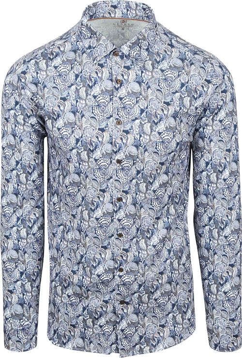 Desoto Chemise Impression Fleurs Bleu Product