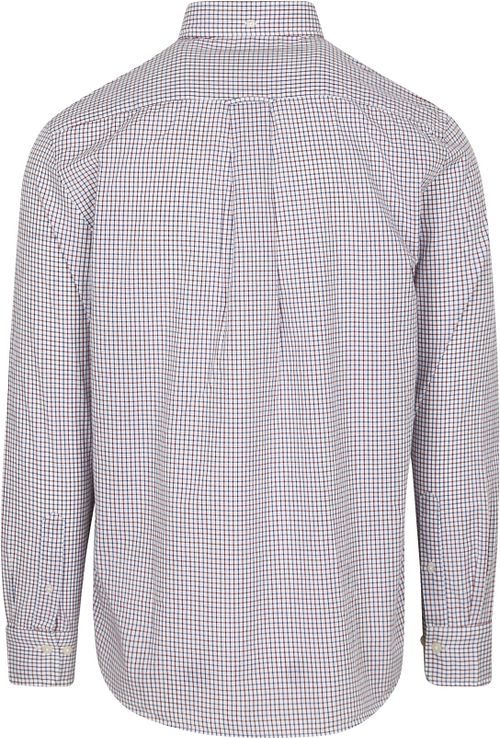 Gant Casual Hemd Poplin Blau Rot kariert Product / Achterkant