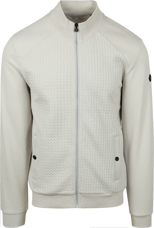 Gilet No Excess con zip in jacquard color chalk Product