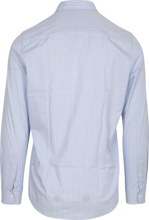NZA Hemd Kawhie Gestreift Hellblau Product / Achterkant