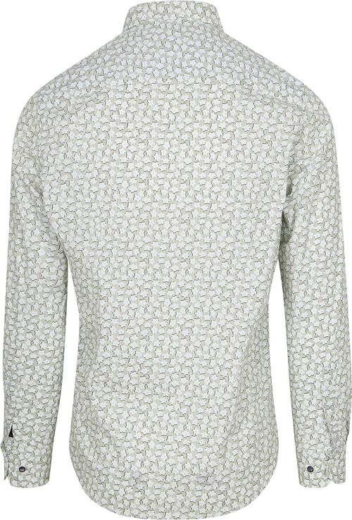 NZA Shirt Oban Poplin Flower Print Green Product / Achterkant