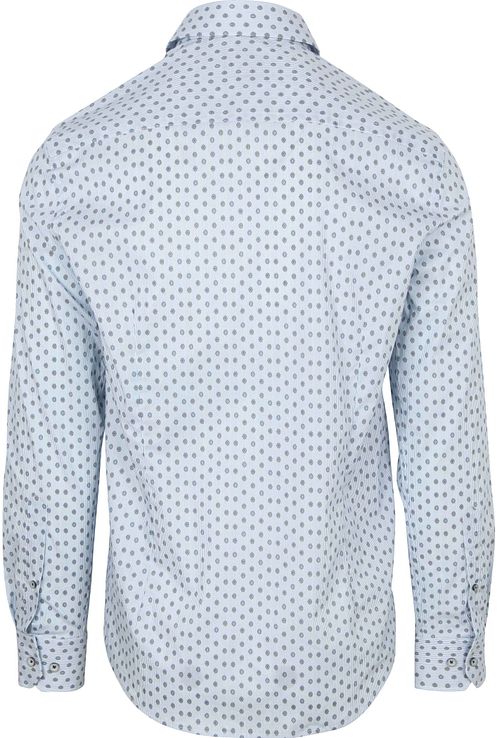 State of Art Shirt Poplin Eye Printed Stripe Grey Product / Achterkant