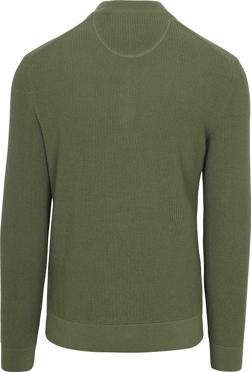 Gant Half Zip Pullover Micro Textured Grün