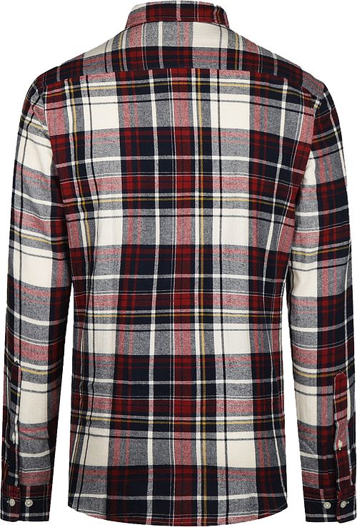 McGregor Overhemd Herringbone Ruit Rood Blauw Product / Achterkant