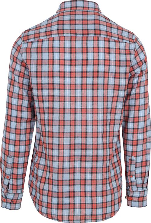 NZA Skjorte Windy Tarn Linned Rød Product / Achterkant