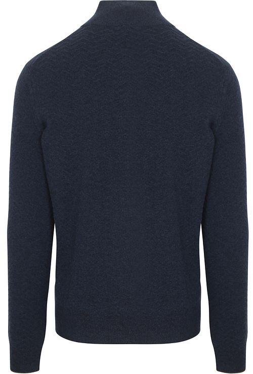 R2 Pullover Halfzip Weave Structure Navy Product / Achterkant