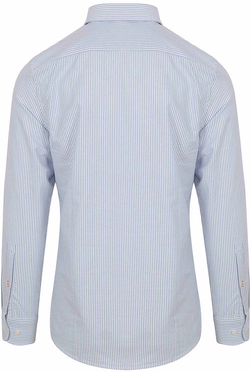 Camisa Oxford de rayas Suitable en azul claro Product / Achterkant