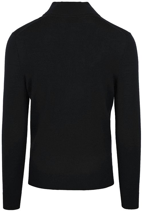 Suitable czarny sweter merino z półzamkiem (Half Zip) Product / Achterkant