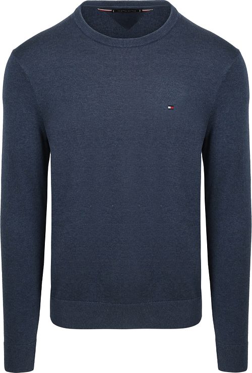 Sweter Tommy Hilfiger Essential z okrągłym dekoltem w kolorze granatowym Product
