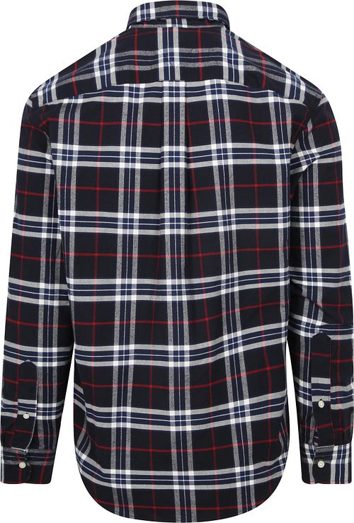 Tommy Hilfiger Oxford Overhemd Ruit Navy Product / Achterkant