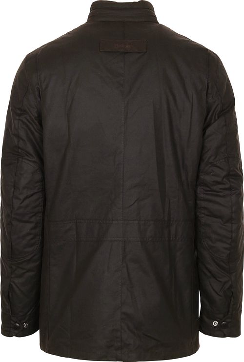 Barbour Manteau Ciré Corbridge Olive Model / Achterkant