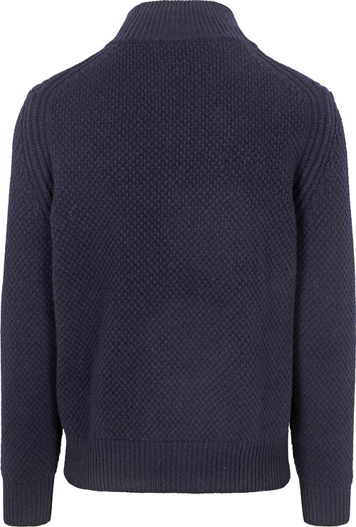 BOSS Trøje med halv lynlås Kurano Navy Product / Achterkant