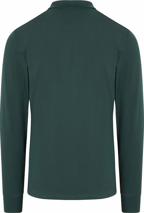 Gant Longsleeve Contrast Piqué Poloshirt Tartan Grön Product / Achterkant