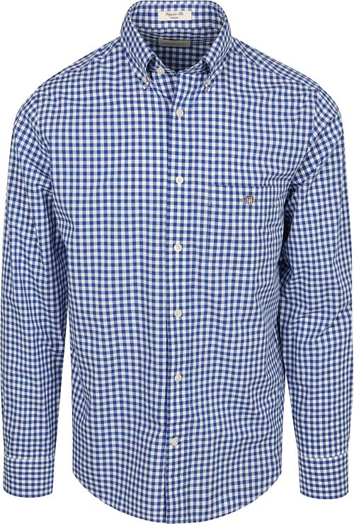 Gant Shirt Gingham Poplin College Blå Product