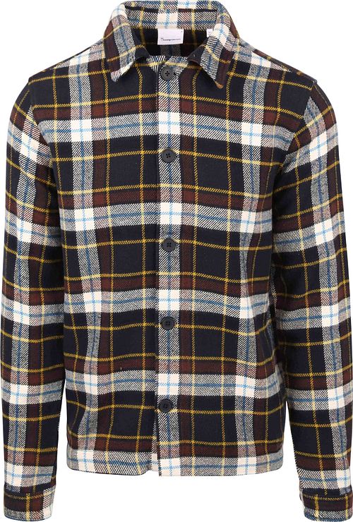 KnowledgeCotton Apparel Overshirt w ciemnogranatową kratę Product